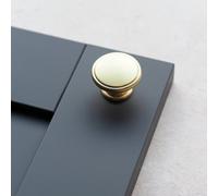 38mm Brushed Brass Cabinet Knob Gold Kitchen Cupboard Door Drawer Pull Handle Bathroom Bedroom Furniture Replacement