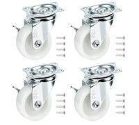 38mm Castor Wheels,4 Pcs Nylon Heavy Duty Moving Caster Wheels, Swivel Wheel with Double Ball Bearings Swivel Head ，1.5" Heavy Duty Rollers to Move Heavy Objects - Max 80 Kg per Set