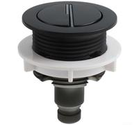 38mm Dual Push Button Toilet Flush Valve, Chrome Plated Abs Cistern Replacement Part For Water Saving, Gold Finish(Black)