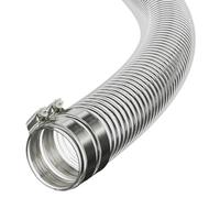 38MM ID - 30 METRE Clear PVC Flexible Conduit Outdoor Cable Coil - Underground Burial, External Trunking, Electrical Ducting, Hose Pipe Wire Protection with 2 Clips