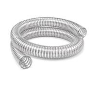 38mm ID x OD 49mm Clear Wire Reinforced PVC Hose - Steel Helix Flexible Tube for Water & Air Transfer 2 Metre (6.6 Ft)