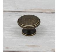 (38mm Knob) Antique Brass Traditional Cup Or Knob Cabinet Handle