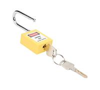 38mm Lockout Lock, Lockout Lock Insulation Safety Loto Padlock 38mm, Engineering Plastic Nylon PA, Locking and Tagging Application, for Gas, Chemical, Power (Yellow)