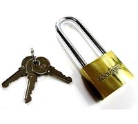 38mm Long Shackle Brass Padlock 3 Keys Garage Shed Gate Padlocks LK040