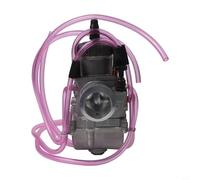 38mm Metal Carburetor with Main Jet #170, Pilot Jet #55, Jet Needle 48-DDJ Valve C.A. 7.0, Compatible with Dirt 250 2T and 4T Engines, Intake Manifold 38mm Inner Diameter, Silver