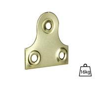 38mm Picture Mirror Glass Plates - Brass Plated - Secure Frame Hanging Fixing - Pack of 50