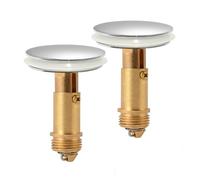 38mm Pop Up Sink Plug Replacement, Brass Bathroom Basin Drain Stopper, Universal Pop Up Basin Plug for UK Bathroom Sink Waste, 1 Pack & 2 Packs Available