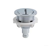 38mm Push Button Toilet Flush Valve with Chrome Coated ABS Build and Dual Activation System for Consistent Water Flow Control in Any Washroom (Silver)