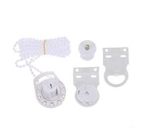 38mm Roller Blind Fittings Kit with Brackets Clutch and 300cm Bead Chain, Plastic Repair Set for Replacing or Installing Indoor Outdoor Blinds in Home Office Hotel, White