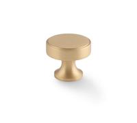 38mm Satin Brass Cabinet Knob Brushed Gold Cupboard Door Drawer Pull