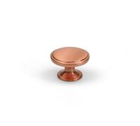 Satin Copper Kitchen Knob Rose Gold Cabinet Cupboard Drawer 38mm Diameter Single Fixing Pull Furniture Replacement Upcycle DIY Handle