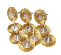 38mm Stainless Steel Wire Brass Mini Brush Rotary Tool for Drill Polishing Grinding Wheel T-Shaped Small Brush Accessories(Brown)