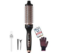 38mm Thermal Brush BRSTOPE PRO, Ionic Blowout Brush, 9 Temps Settings, Heated Hot Round Brush for Hair Straightening and Curling 2 in 1, Black
