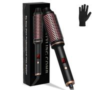 38MM Thermal Brush, Heated Hot Brush Styling, 3 in 1 Ceramic Heated Hair Brush with 30S Fast Heating Heated Round Brush, 10 Temperature Settings, Dry and Wet Use, One-Button Switch, UK Plug