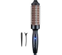 38mm Thermal Brush, Heated Hot Brush, Thermal Round Iron Smooth Shine Volumize Comb, Heated Curling Iron Create Natural Curls, UK Plug Dual Voltage, Rose Black