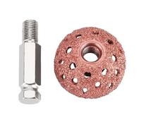 38mm Tire Repair Grinding Head | 70 Grit Coarse Buffing Wheel with 9mm Linking Rod | Tungsten Alloy Grinder for Pneumatic Tools/Tire Patch Prep