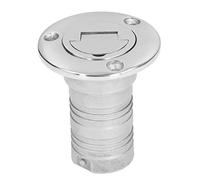 38mm Water Injection Port Marine Grade 316 Stainless Steel Boat Refueling Port with Keyless Design and Fixed Chain for Boats Trucks Caravans Trailers (FUEL)