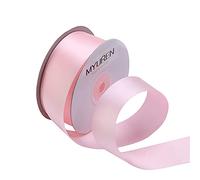 38mm Wide Double Faced Pink Polyester Satin Ribbon for Crafts, Wedding, Gift Wrapping, Bow Making,Party Decoration, Christmas Tree Deco (22.5 Meters)