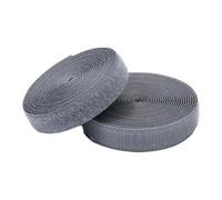 38mm Width Grey Sew On Hook and Loop Tape Non-Adhesive Back Nylon Sewing Fastener Strips Interlocking Fabric Tape for Clothing Shoes Backpacks DIY Project