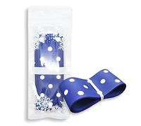 38mm x 2 Metres Polka Dot Grosgrain Ribbon - Navy Blue