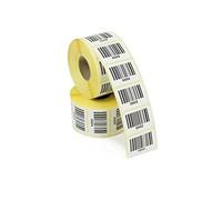 38mm x 25mm, Stock Management Printed Barcode Labels, Rolls of 1,000. Code 128 Style Barcode. 1,000 Per Roll. (Printed 0001-1000)