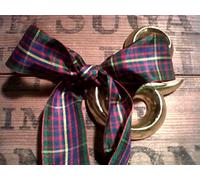 38mm x 5m - Green, Blue, Red and Yellow Tartan Ribbon - Great for Gifts & Burn's Night