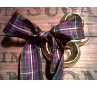 38mm x 5m - Green, Red, Blue and Yellow Tartan Ribbon - Great for Gifts & Burn's Night