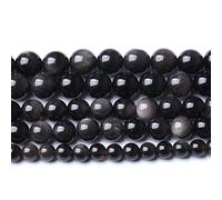 38pcs 10mm 3A Natural Obsidian Stone Beads Gemstone Round Loose Beads for Jewelry Making DIY Bracelet
