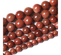 38pcs 10mm Natural Gold Sandstone Beads Gemstone, Round Loose for Jewelry Making, DIY Bracelet Necklace 15"