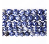 38PCS 10mm Natural Sodalite Beads Round Loose Stone Beads for Jewelry Making DIY Energy Stone Healing Power Bracelet 15"