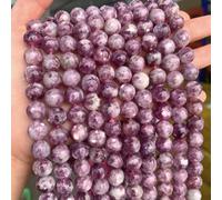 38Pcs 10mm Natural Stone Purple Loose Round Beads for Jewelry Making Bracelet DIY Necklace Accessories 15 Inch