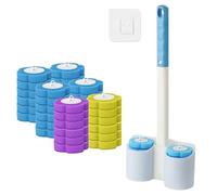 38Pcs Disposable Toilet Brush Refills, Toilet Brush Head Replacement, Disposable Toilet Cleaning System with 36 Refills, Toilet Wand Kit for Bathroom, Kitchen, and Home Use