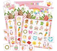 38pcs Easter Bingo Game for Easter Party Decorations, Easter Bingo Set Including Easter Day Bingo Game Easter Bunny Bingo Cards Spring Themed Bingo Craft Cards for Happy Easter Day Party Games