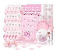 38PCS Skin Care Sets & Kits, Sakura Pamper Gifts For Women, Skin Care For Teenage Girls, Facial Kit, Serum, Hand Cream, Eye Mask, Sleep Mask, Lip Mask, Cleanser, Face Cream, Lotion, Toner, Mud Mask