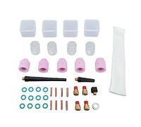 38Pcs TIG Gas Lens Kit, WP9 20 25Tig Welding Torch Consumables, Premium Copper Ceramic Glass Cup Back Cup O Ring Gasket Set, Replacement Accessories for Plasma Cutter Torch