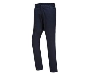 (38R, Dark Navy) Portwest Mens Chino Stretch Slim Trousers