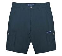(38R, Navy) Lambretta Mens Rubberised Logo Cargo Shorts