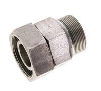 38S & M48x2 Stainless Steel Straight Swivel with Male Threads 315 bar FKM O-ring Sealing Cone Adjustable ISO 8434-1
