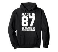 38th Birthday for Men Women Dad Mom Son Age 38 Year Old Pullover Hoodie