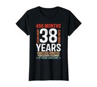 38th Birthday Gifts 38 Years Old 456 Months Retro Vintage Value Graphic T-Shirt