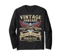 38th Birthday Gifts January 1988 Men Funny 38 Years Old Long Sleeve T-Shirt
