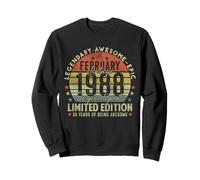 38th Birthday Legends February 1996 Vintage 38 Years Old Sweatshirt
