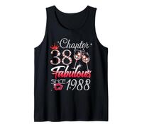 38th Birthday Queen Chapter 38 Fabulous Since 1988 Women Tank Top