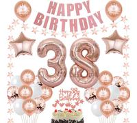 38th birthday women decoration balloons 38 birthday decoration women rose gold foil balloon 38 years old birthday decoration women rose gold happy birthday 38th birthday decoration 38 women ladies