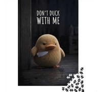38x26cm/1000pcs, 1000 Piece Adult Jigsaw, Don't Duck With Me Funny Poster