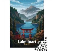 38x26cm/1000pcs, 1000 Piece Adult Jigsaw, Lake Inari Japan Landscape Art | For cold evenings at home, this adult jigsaw puzzle with 1000 pieces turns winter leisure into a focused activity.