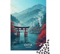 38x26cm/1000pcs, 1000 Piece Adult Jigsaw, Oita Japan Torii Gate Landscape | For free time at home, this adult jigsaw puzzle with 1000 pieces offers a classic activity for adults.