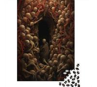 38x26cm/1000pcs 1000 Piece Jigsaw, Dark Doorway A Haunting Scene, Winter Gift
