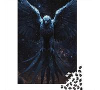 38x26cm/1000pcs 1000 Piece Jigsaw, Lone Eagle Soars Night Sky, Festive Gift