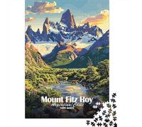 38x26cm/1000pcs 1000 Piece Jigsaw, Mount Fitz Roy Landscape, Holiday Puzzle Gift